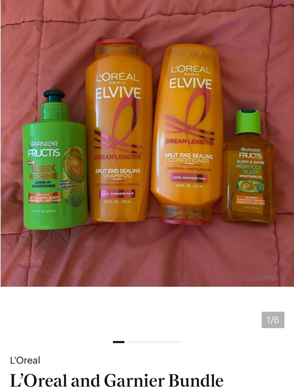 Elvive Dream Lengths Split End Sealing Shampoo & Conditioner - Orange